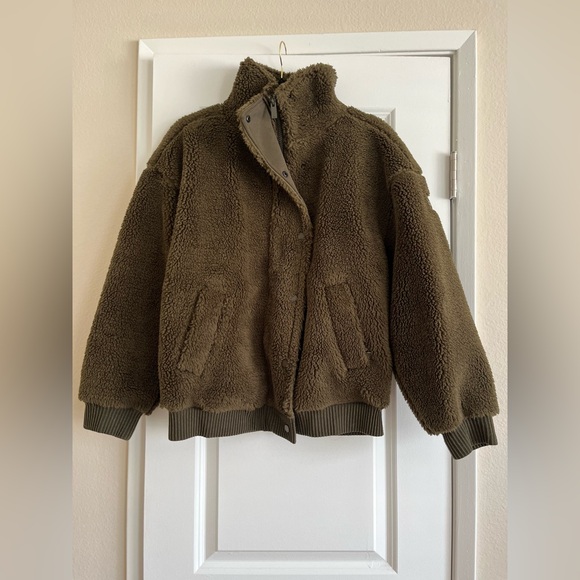 ALO Sherpa Jacket-olive green - Picture 1 of 8